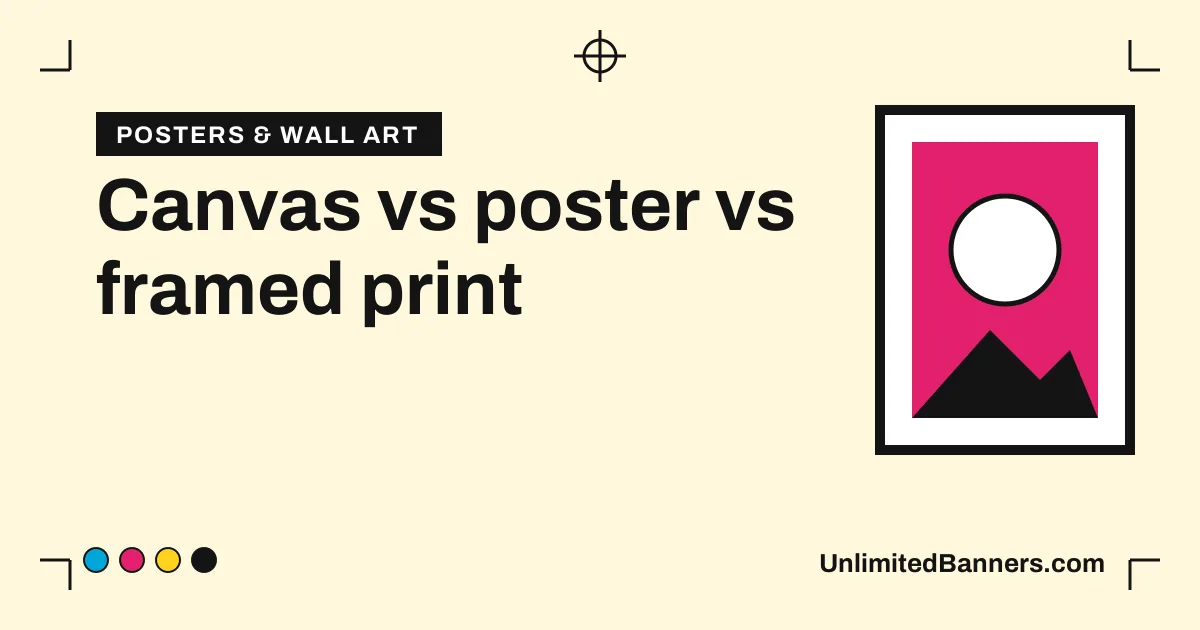 Canvas vs poster vs framed print: which format is right? illustration