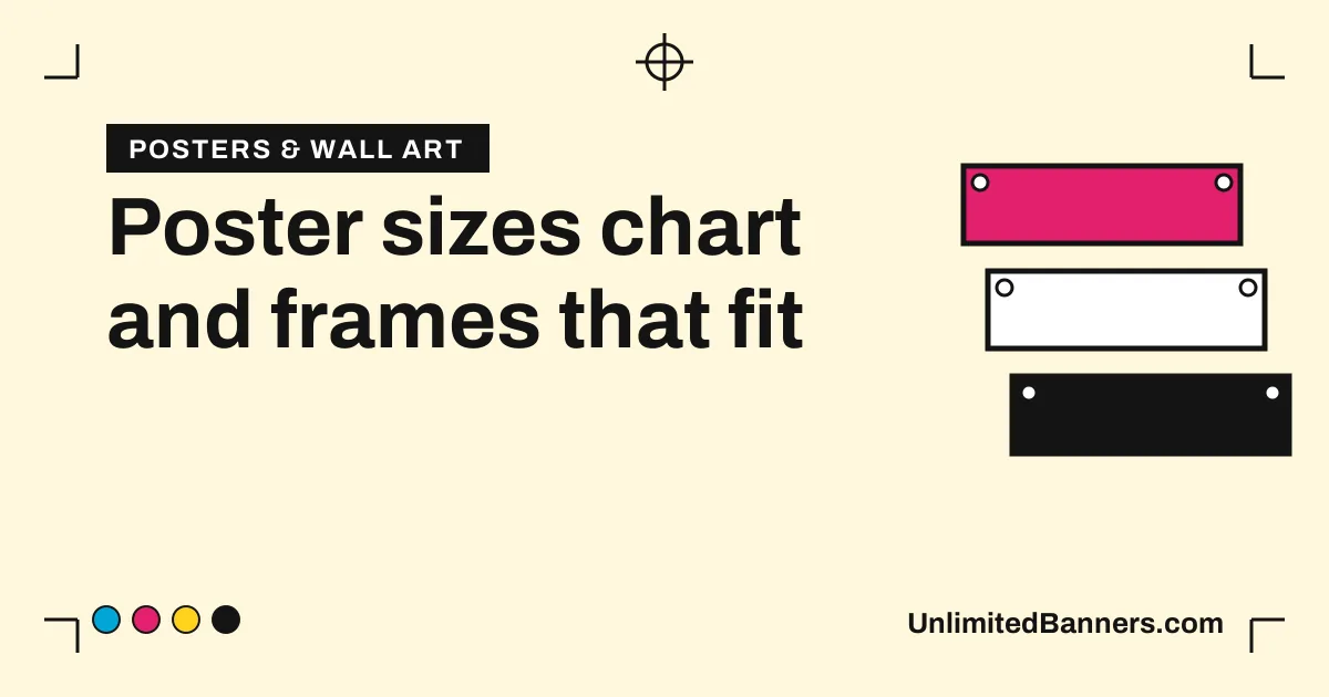 Poster sizes chart: every standard size, and the frames that fit illustration